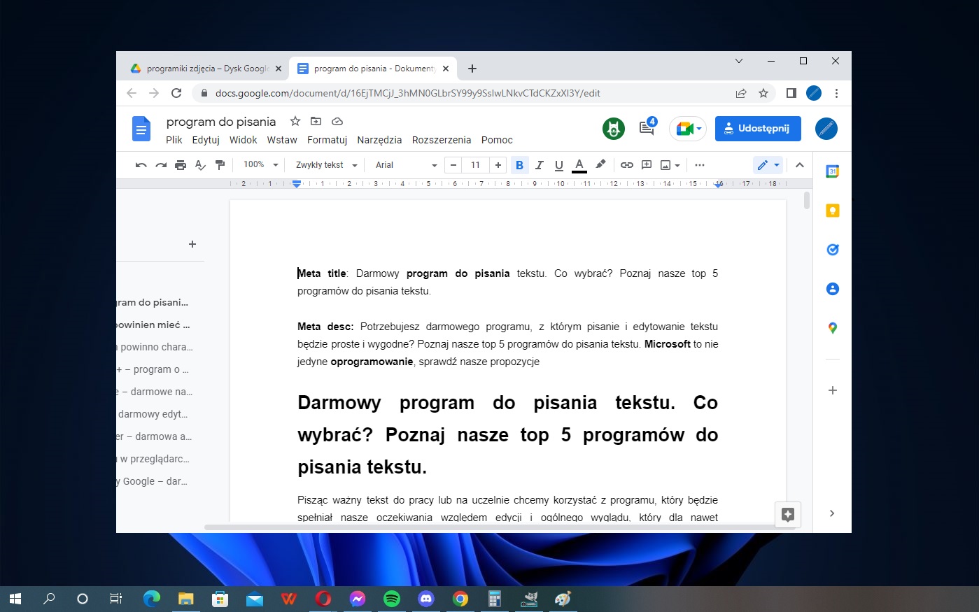 Darmowy program do pisania tekstu. Co wybrać? Poznaj nasze top 5