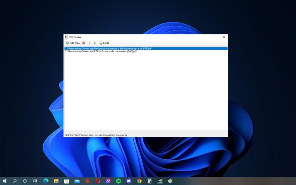 PDFBinder: darmowy program do łączenia PDF-ów