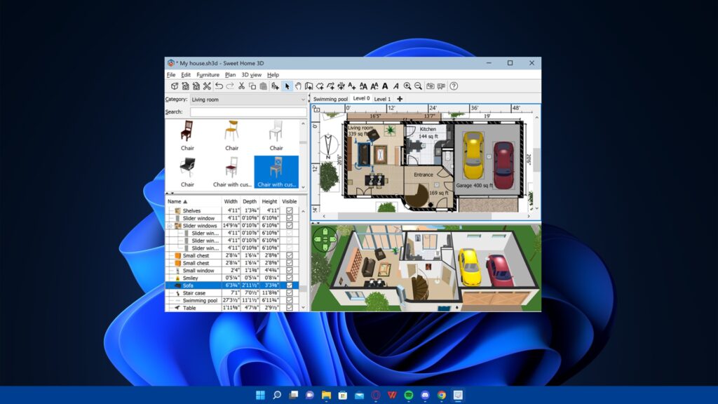 Sweet Home 3D program na komputer do projektowania wnętrz