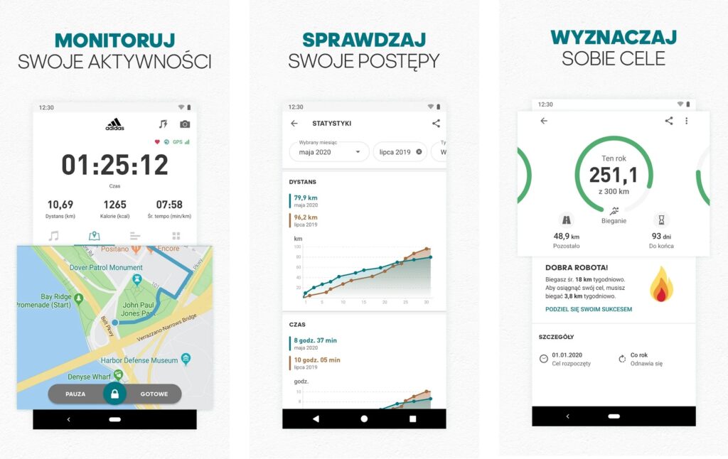 Adidas Running to darmowa aplikacja do biegania ze wskazówkami głosowymi i wieloma innymi funkcjami