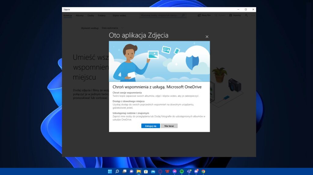 Aplikacja Zdjęcia na system Windows pozwala także na przesłanie plików ze smartfonów firmy Apple