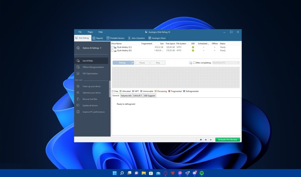 Auslogics Disk Defrag to szybki i darmowy defragmentator
