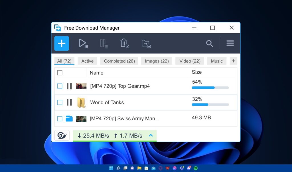 FreeDownloadManager to bezpłatny, prosty w obsłudze menedżer pobierania plików