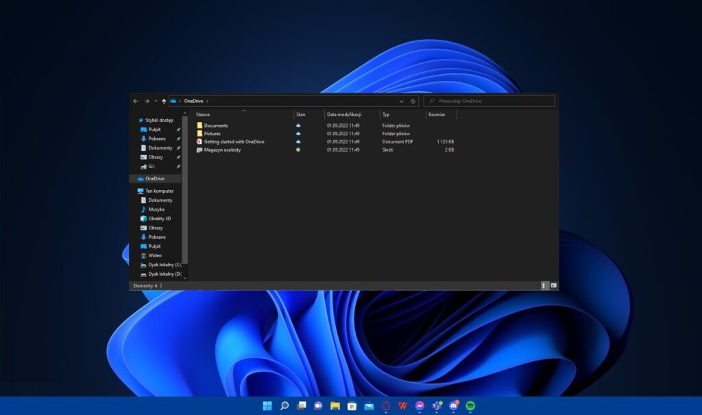 OneDrive to chmura wbudowana bezpośrednio w system Windows – pliki można przeglądać dokładnie tak, jak z pamięci komputera