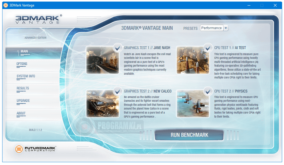 3DMark Vantage Advanced Edition build – Program do testowania wydajności komputera w aplikacjach 3D