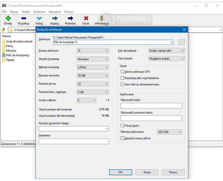 7-Zip – Program do kompresji i dekompresji plików