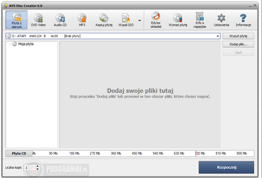 AVS Disc Creator – Narzędzie do nagrywania płyt CD, DVD i Blu-ray