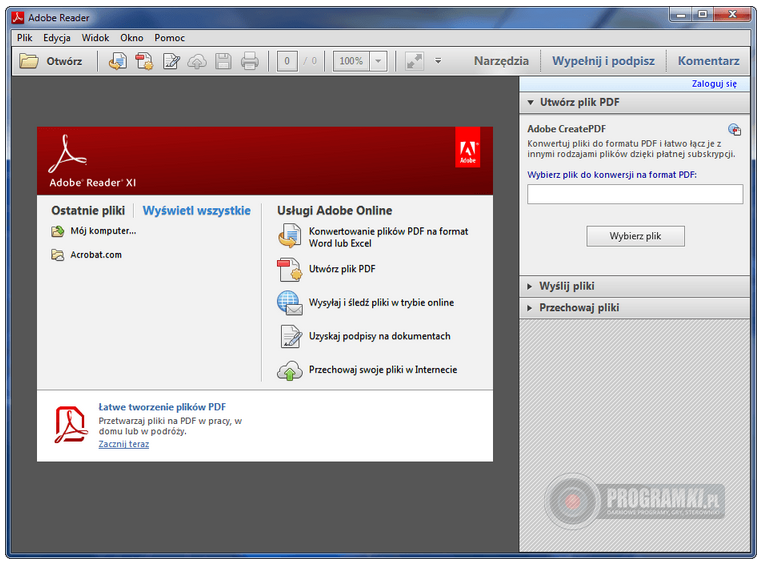 Adobe Reader XI – Darmowa aplikacja do otwierania dokumentów w formacie PDF