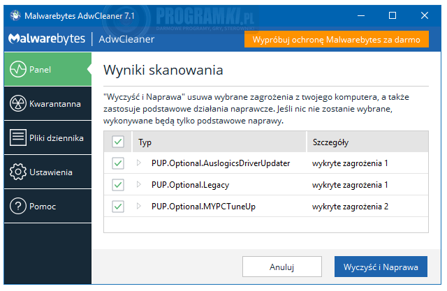 AdwCleaner – Program do usuwania dodatków reklamowych i niepotrzebnych pasków narzędzi