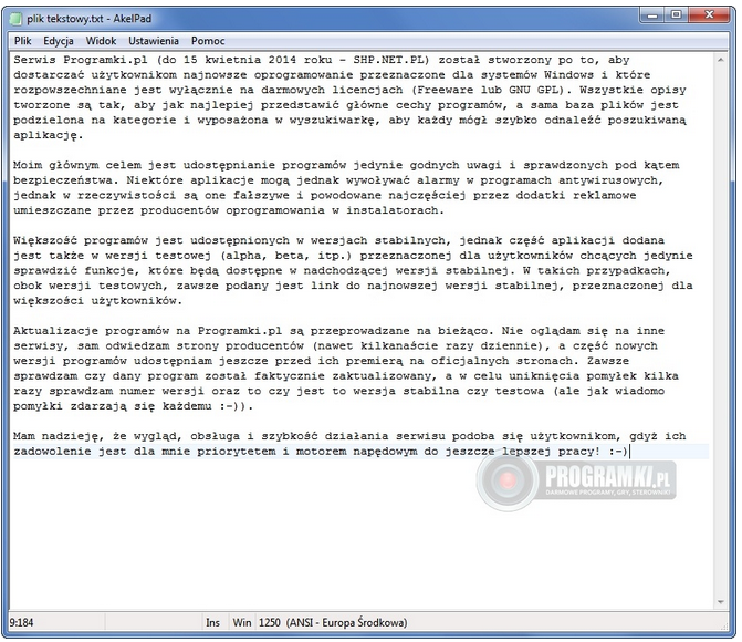 AkelPad – Wszechstronny edytor tekstu dla systemu Windows