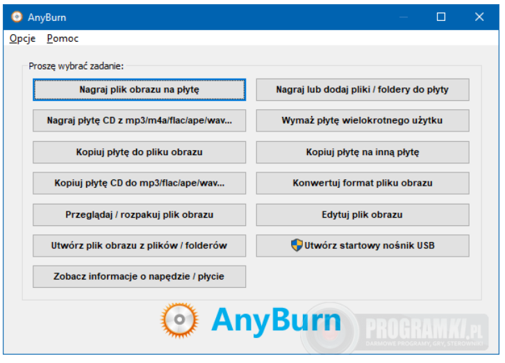 AnyBurn – Program do nagrywania i zarządzania płyt CD/DVD/Blu-ray Disc