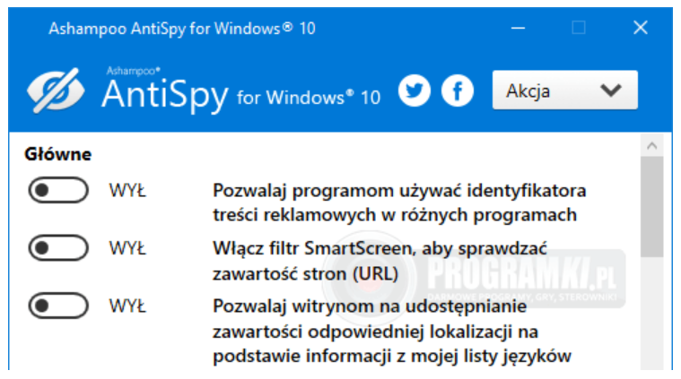 Ashampoo AntiSpy for Windows – Ochrona prywatności użytkowników Windows 10