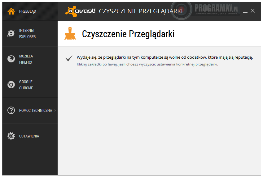 Avast Czyszczenie przeglądarki – Narzędzie do usuwania niechcianych dodatków z przeglądarek internetowych