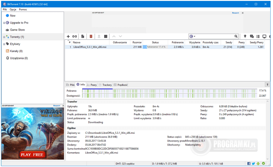 BitTorrent – Program do wymiany plików w sieci BitTorrent