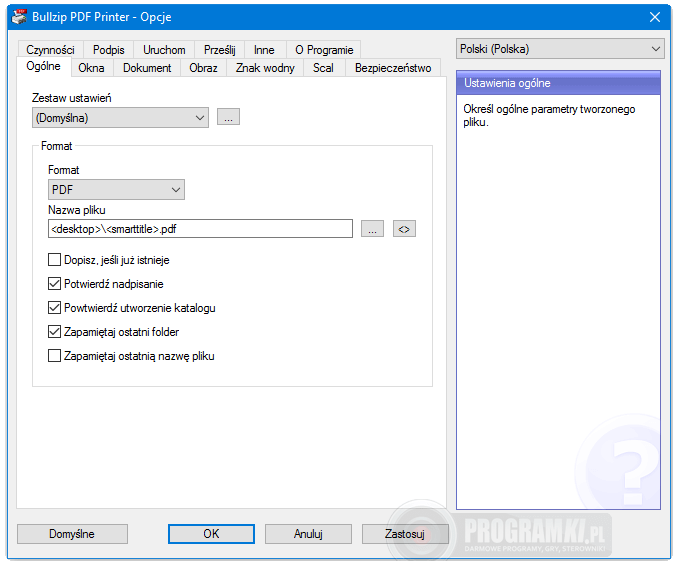 Bullzip PDF Printer – darmowa wirtualna drukarka do tworzenia plików PDF