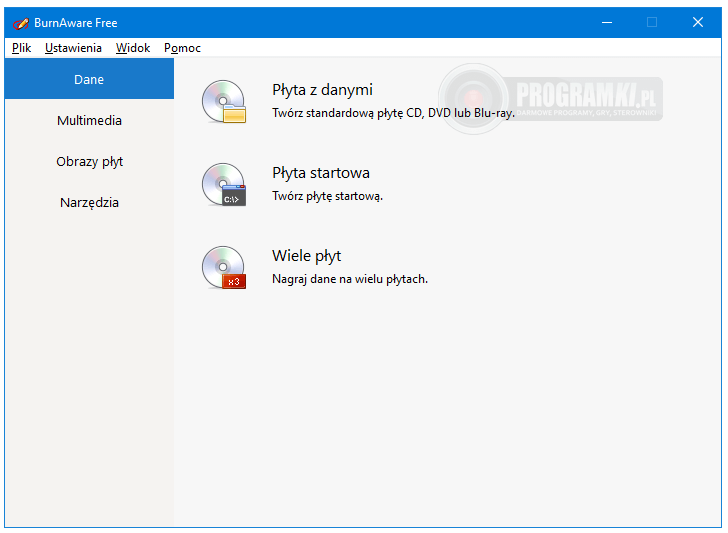 BurnAware Free – Program do nagrywania płyt CD, DVD, HD DVD i BD
