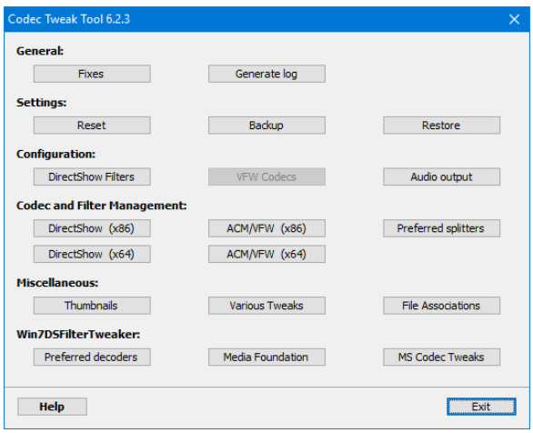 Codec Tweak Tool – Narzędzie do zarządzania kodekami i filtrami audio/wideo