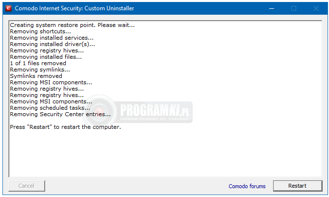 Comodo Uninstaller – Oficjalne narzędzie do usuwania produktów Comodo Security Solutions, Inc.