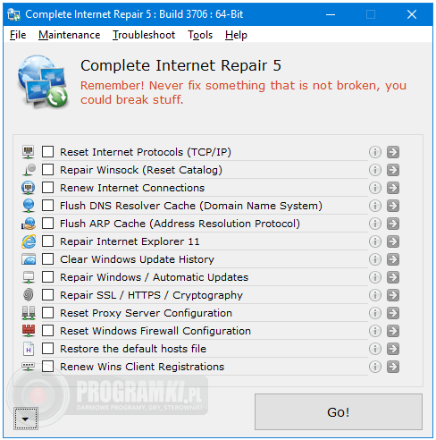 Complete Internet Repair – Narzędzie do naprawy połączenia z Internetem