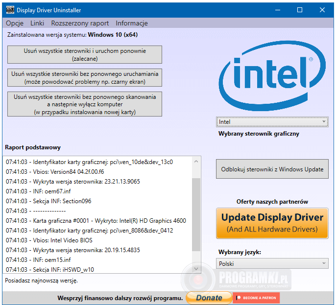 Display Driver Uninstaller (DDU) – Program do usuwania sterowników obrazu