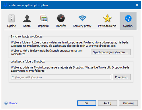 Dropbox – Narzędzie do obsługi dysku sieciowego i tworzenia kopii zapasowych