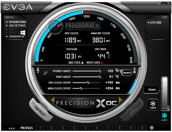 EVGA Precision XOC – Narzędzie do podkręcania kart graficznych NVIDIA GeForce GTX
