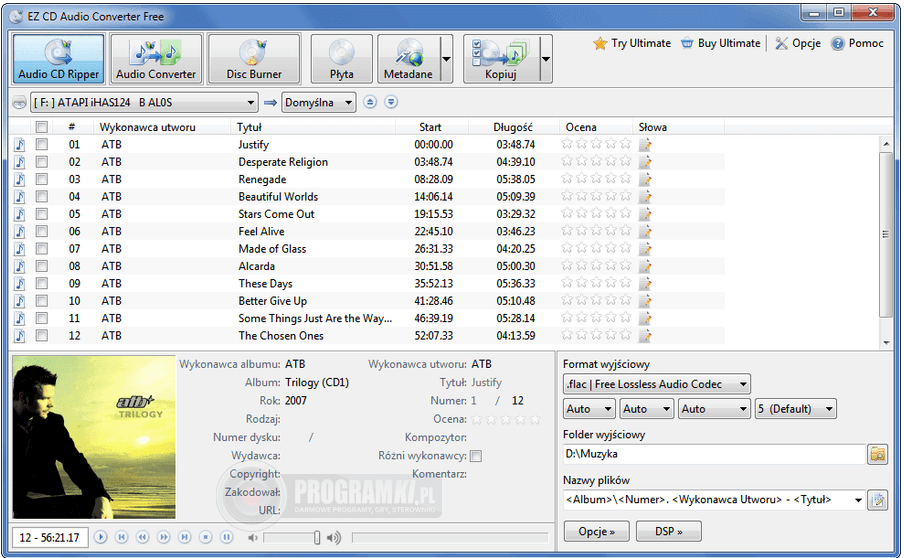 EZ CD Audio Converter Free – Program do zgrywania i konwersji plików audio
