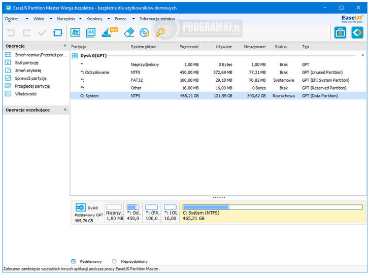 EaseUS Partition Master – Narzędzie do zarządzania partycjami w systemie Windows