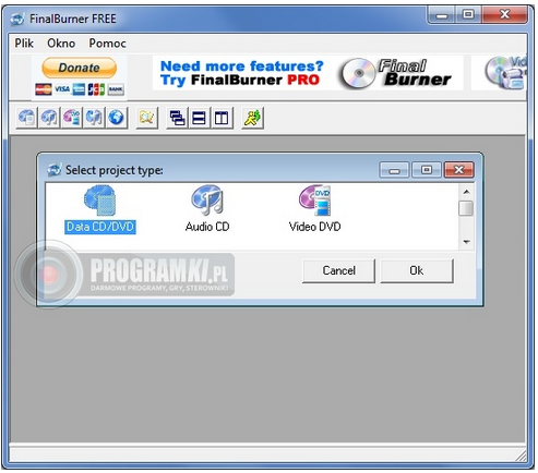 FinalBurner Free – Program do nagrywania płyt CD, DVD i BD