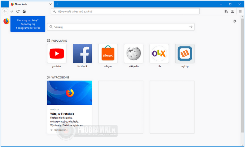 Firefox – Przeglądarka internetowa zapewniająca szybkie, wygodne i bezpieczne przeglądanie stron WWW