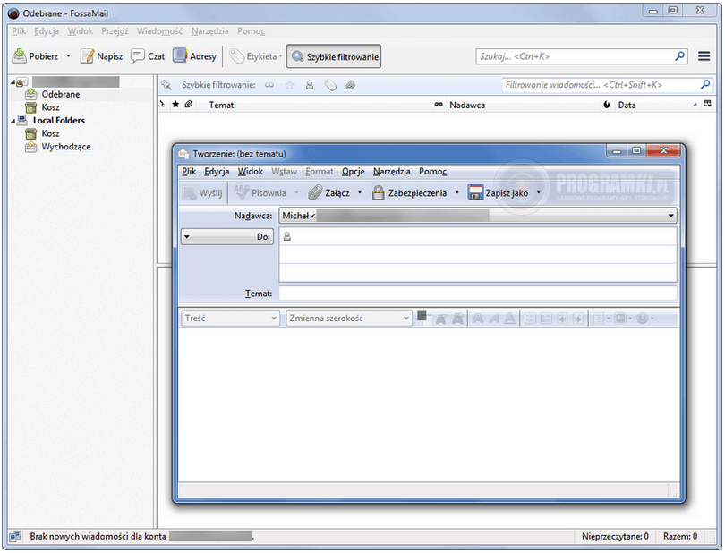 FossaMail – Darmowy program do obsługi poczty e-mail