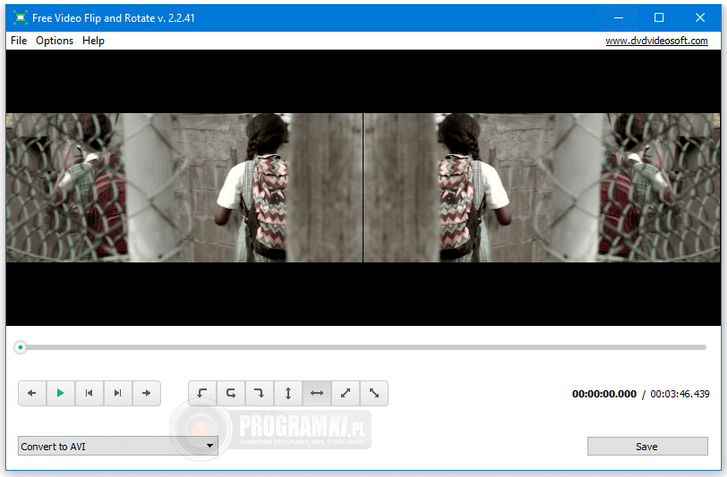 Free Video Flip and Rotate – Program do obracania i odbijania plików wideo