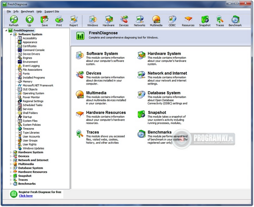 Fresh Diagnose – Program do diagnostyki systemu i sprzętu komputerowego