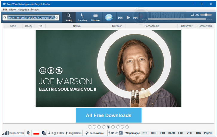 FrostWire – Darmowy program do pobierania plików z sieci BitTorrent