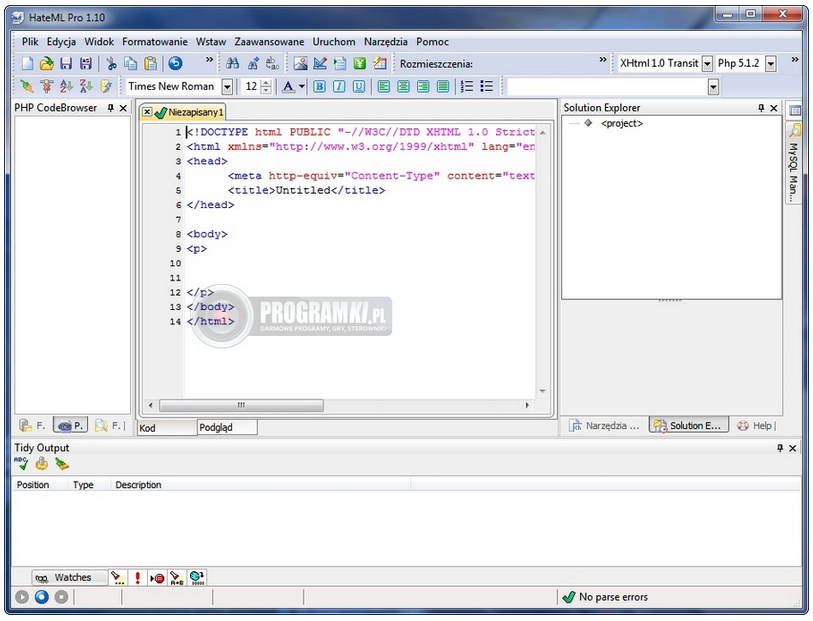 HateML Pro – Program do tworzenia i edycji stron WWW
