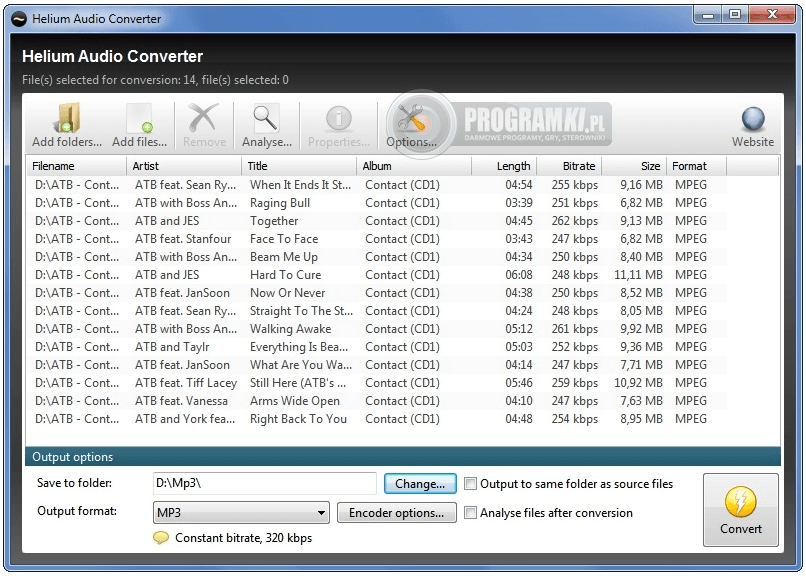 Helium Audio Converter – Prosty program do konwersji plików audio