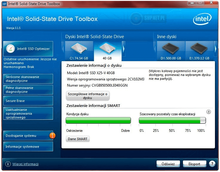 Intel SSD Toolbox – Narzędzie do optymalizacji dysków SSD firmy Intel