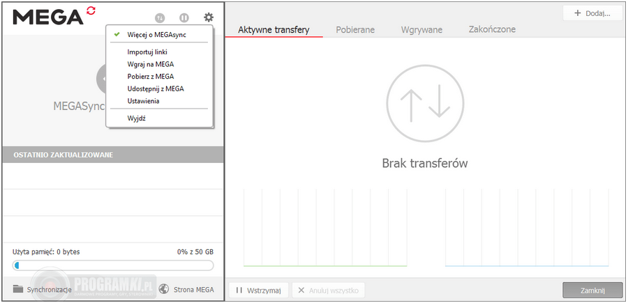 MEGAsync – Program do synchronizacji danych na dysku z usługą MEGA
