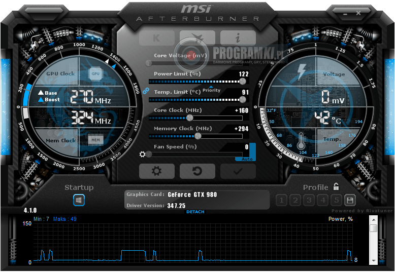 MSI Afterburner – Program do podkręcania kart graficznych MSI