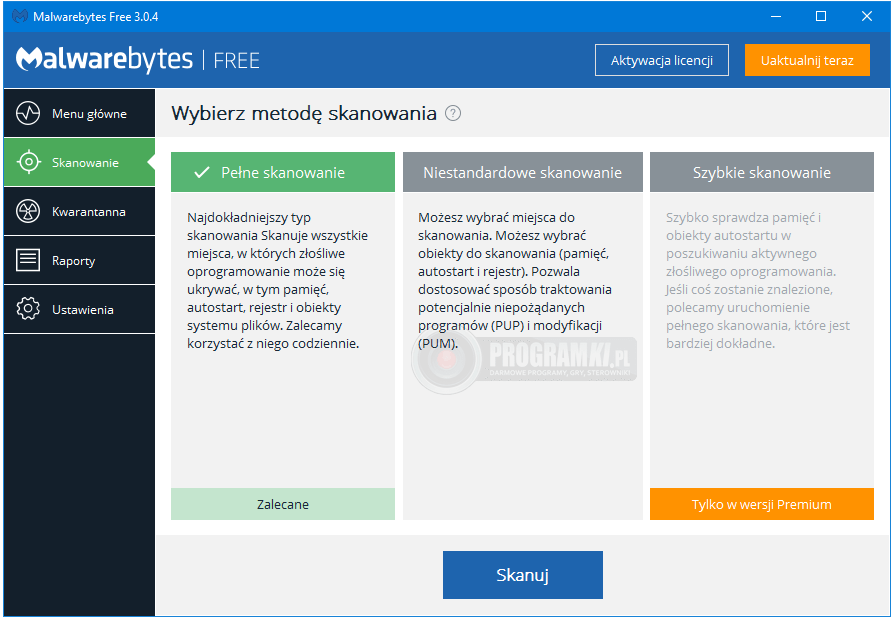 Malwarebytes Free – Program do wykrywania i usuwania złośliwego oprogramowania