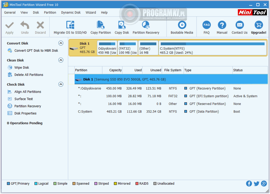 MiniTool Partition Wizard Free – Program do zarządzania partycjami w systemie Windows