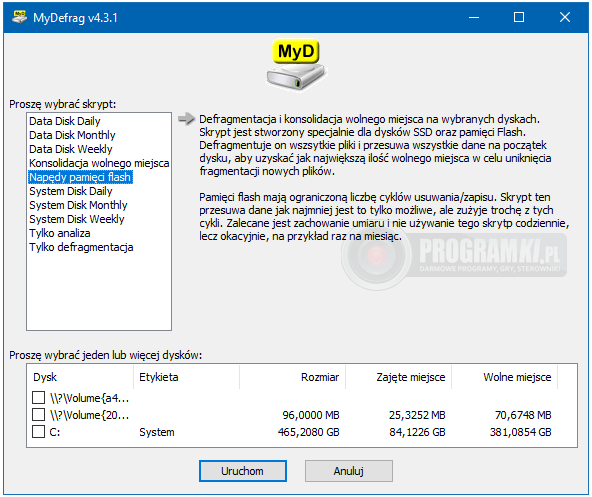MyDefrag – Program do defragmentacji dysków twardych