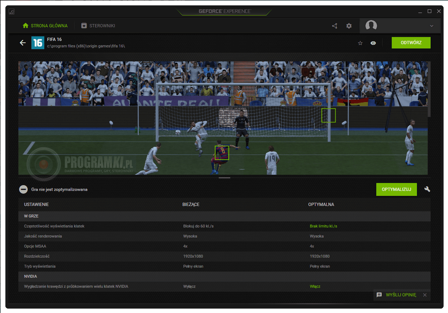 NVIDIA GeForce Experience – Aplikacja dla kart graficznych GeForce