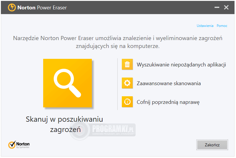 Norton Power Eraser – Narzędzie do wyszukiwania i usuwania głęboko ukrytych zagrożeń