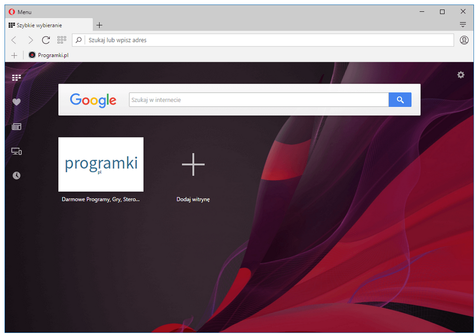 Opera 36 – Przeglądarka internetowa z wieloma funkcjami