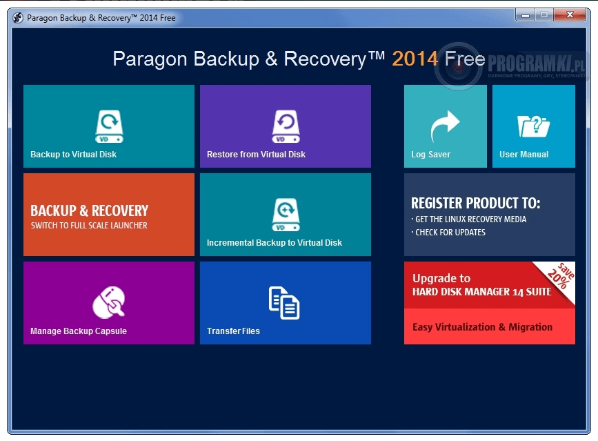 Paragon Backup & Recovery – Program do tworzenia kopii zapasowych dysków twardych