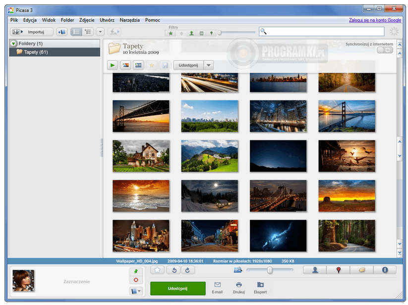 Picasa – Program do przeglądania i edycji plików graficznych