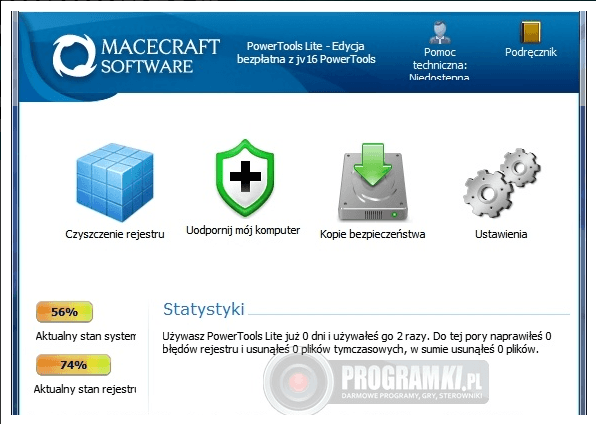 PowerTools Lite – Program do czyszczenia i naprawy rejestru systemu Windows
