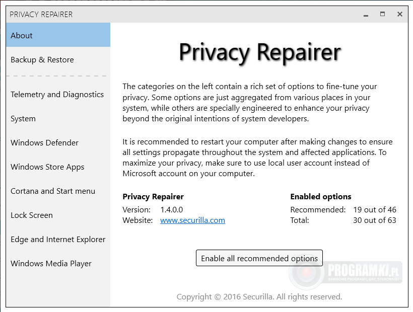 Privacy Repairer – Narzędzie do zarządzania ustawieniami prywatności w systemie Windows 10