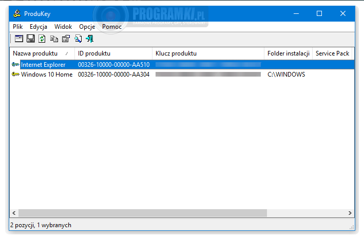 ProduKey – Narzędzie do wyświetlania kluczy produktów systemu Windows i innych programów